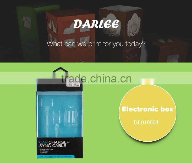 Hot sale lowest price custom logo recyclable free sample charger packaging box with blister tray