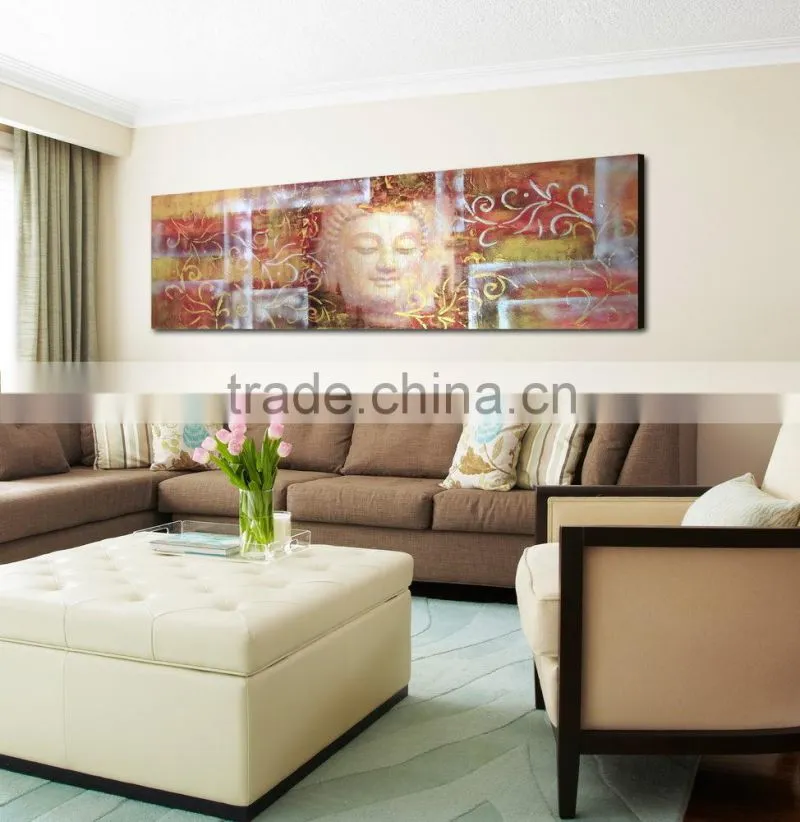 Modern Group Buddha Painting on Canvas