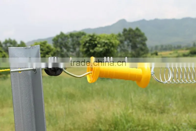 Black heavy duty insulated electric fence gate handle for farm fence