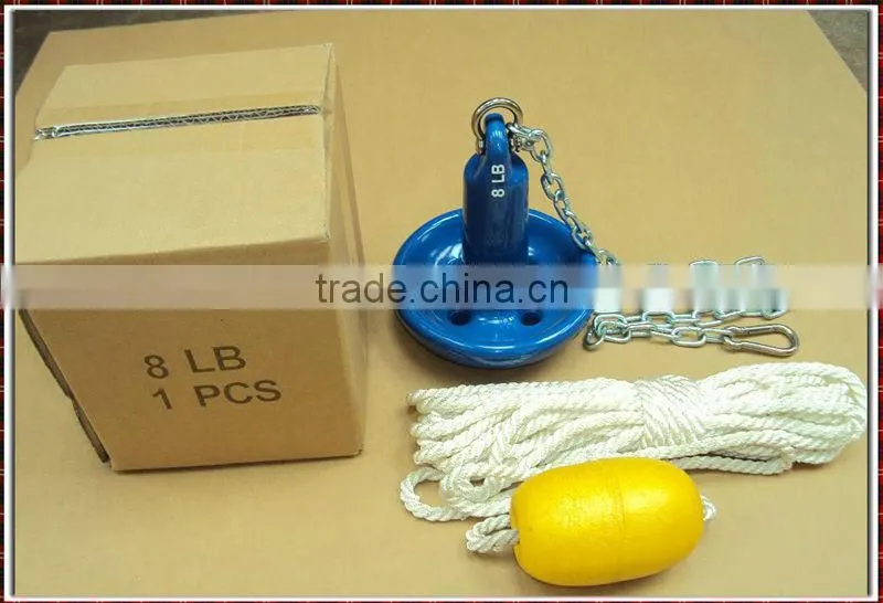 Chinas Marine Deck Hardware PVC Coated Mushroom Anchor for boat and ship