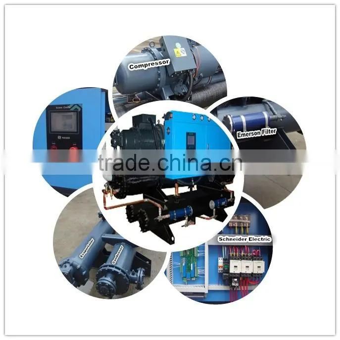 CE Certification 60HP Screw Water Cooled Water Chiller Price With Hanbell Compressor