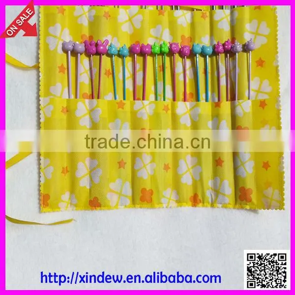 20cm animal head fancy aluminum knitting needles for children