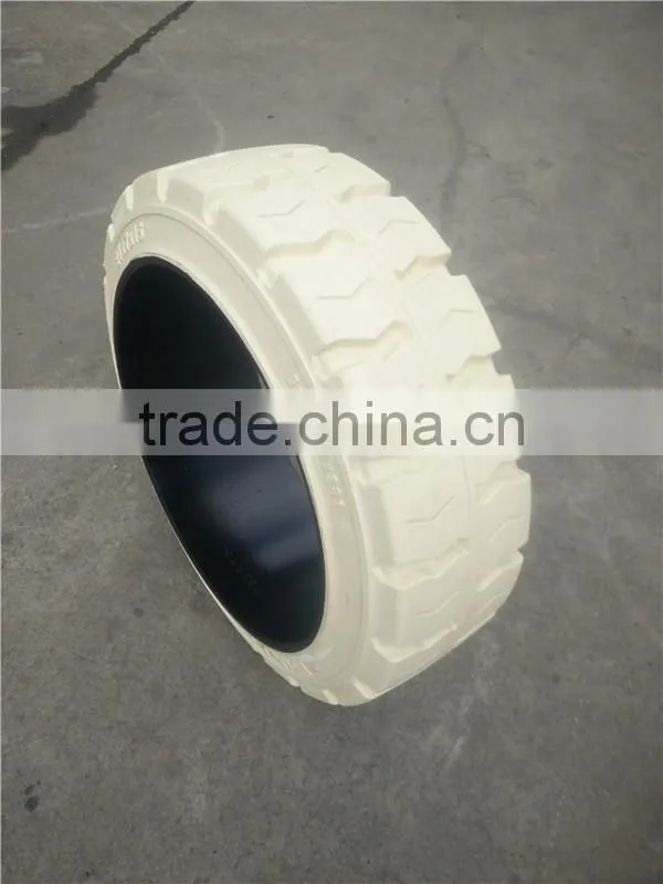 Solid Tire Type press on white color tires for forklift 21x7x15 with ISO Certification