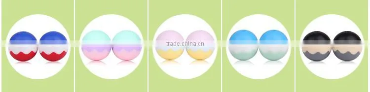 Food grade silicone beads baby teething necklace for toddler