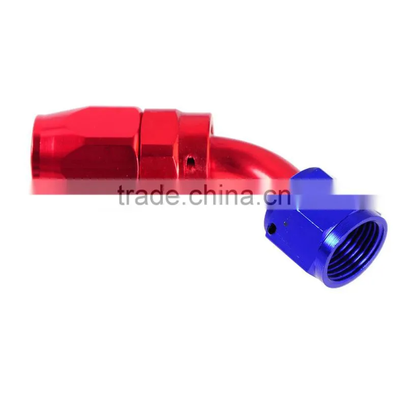 AN-8 AN 8 AN Aluminum Swivel Fuel Oil Hose End Fitting 45 Degree Adapter