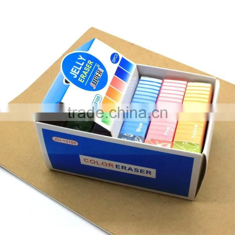 jelly color translucent eraser for students