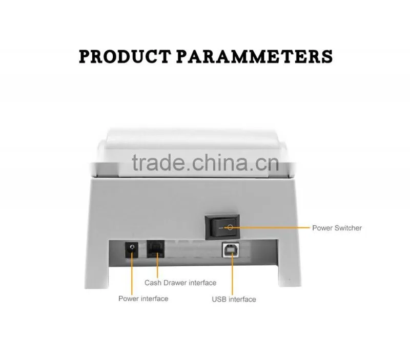 Voxlink USB port interface receipt printer 58mm label printer For restaurant supermarket,white
