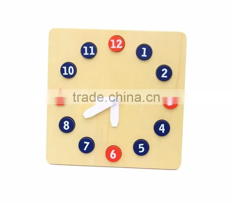 Educational wooden toy Professional Montessori Material Basswood Activity Clock