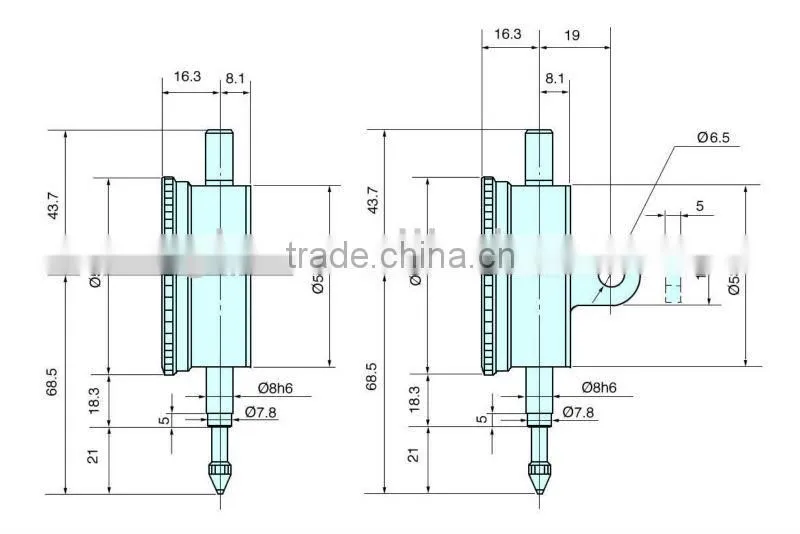 0-10mm/0-5mm/0-3mm Metric Dial Indicators