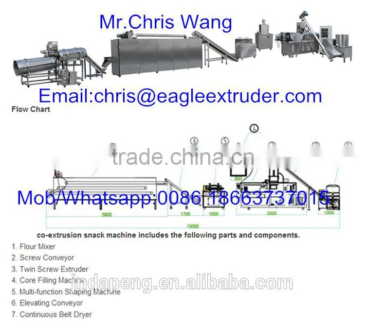 Core filled/ Puff Snacks Processing Machinery, Vegetarian Granola Bar Making Machine