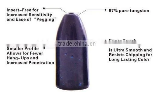Carbide Tungsten Fishing Bait Sinkers With Several Color