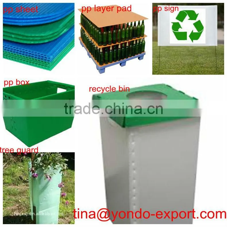 corrugated plastic layer pad ,fluted pp layer pad ,plastic layer