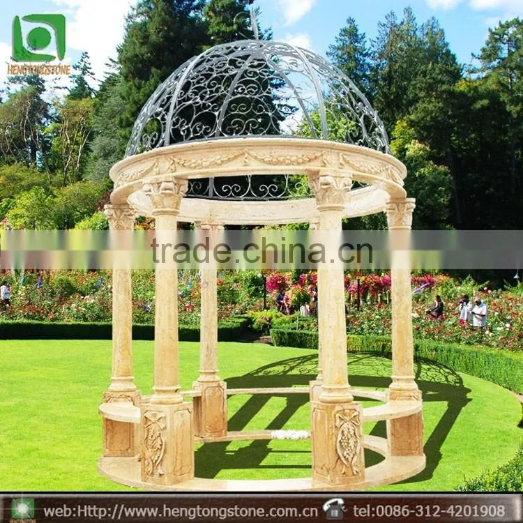 Hand Carved Marble Outdoor Garden Gazebo