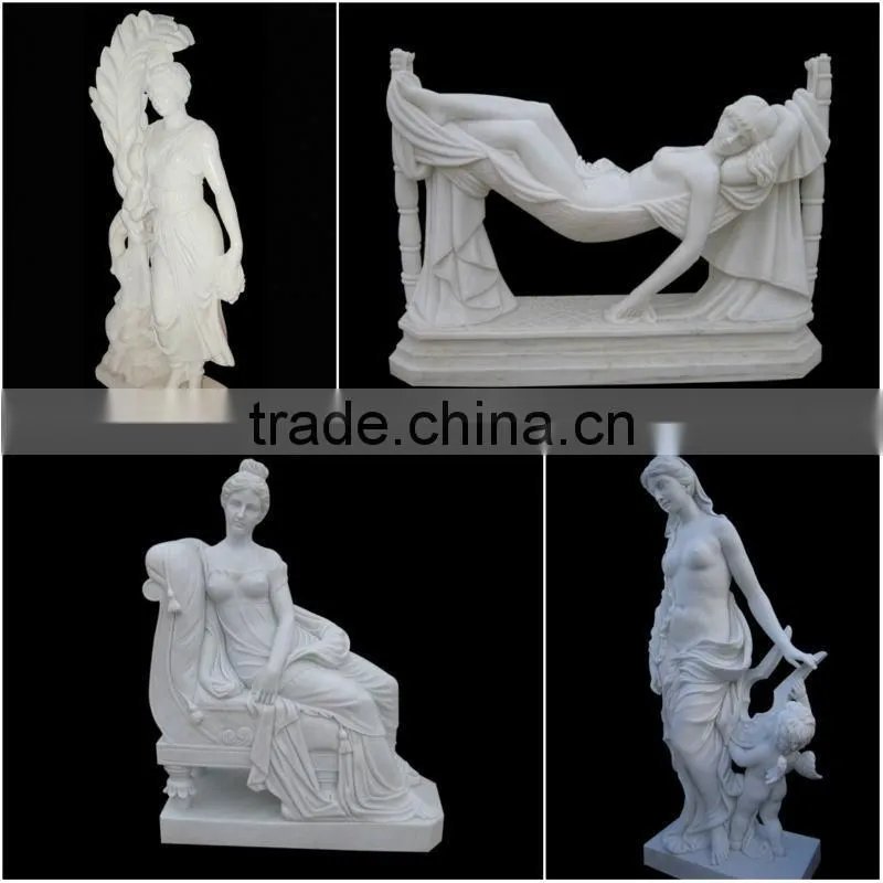 Garden Hand Carved Life-size Female Marble Statue