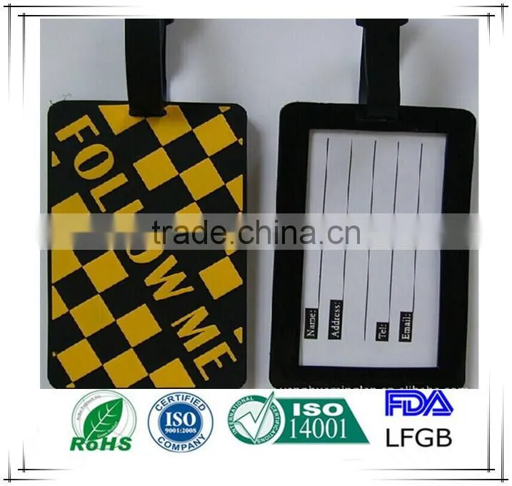 Top quality nice silicone bag tags silicon tag