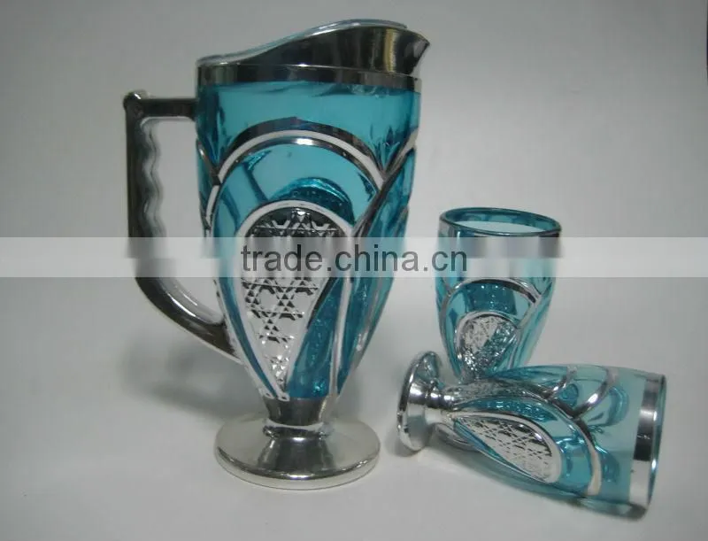 7pcs of gold plated glassware sets