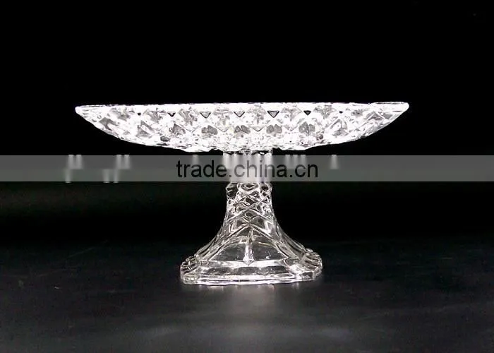 Round exquisite glass plate transparent glass fruit plate wholesale