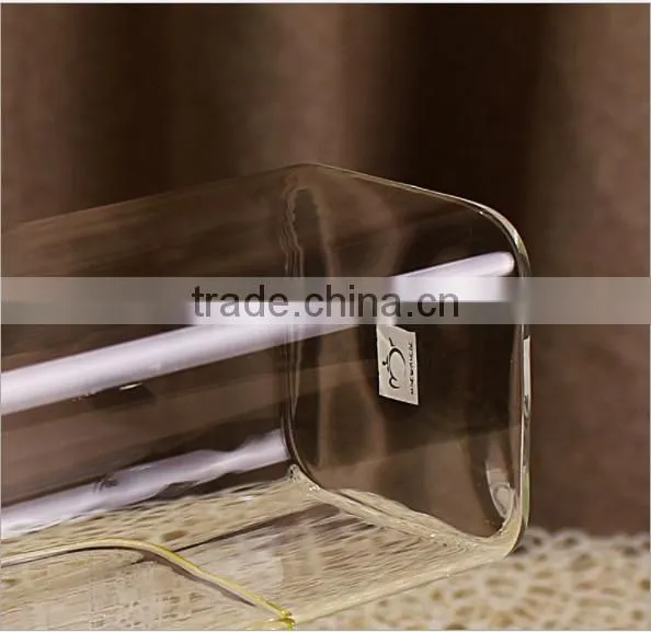 Iced Beverage Glasses Cups ,Capacity: 13-Oz / 400 ml, square shaped, borosilicate glass