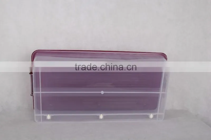 Durable transparent stackable plastic storage box
