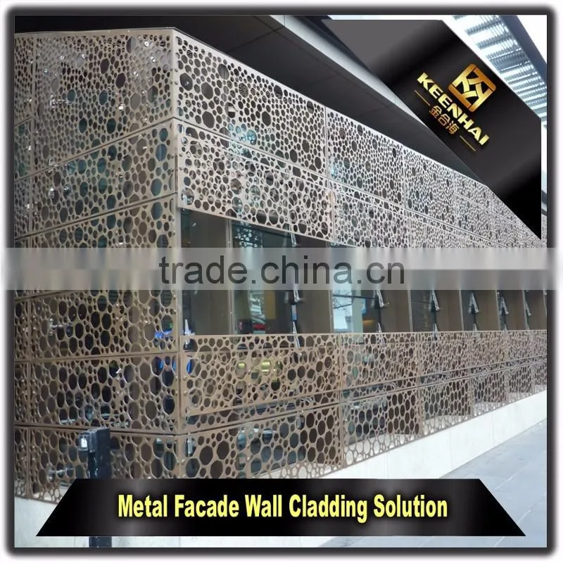 Architectural Laser Cutting Panels Outdoor Aluminum Curtain Wall for Building