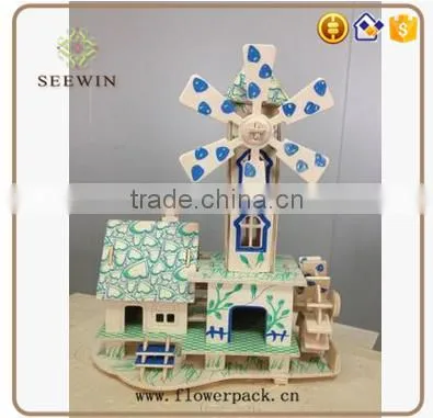 DIY small wood house and windmill house