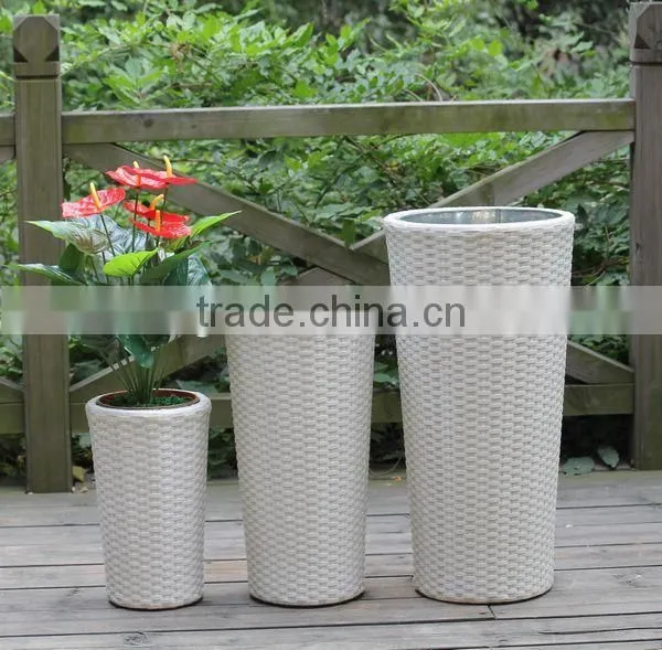 FO-9403 Garden Tapered Round Rattan Flower Pot