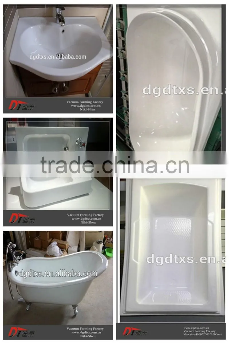 Customized bathroom plastic sinks by vacuum forming