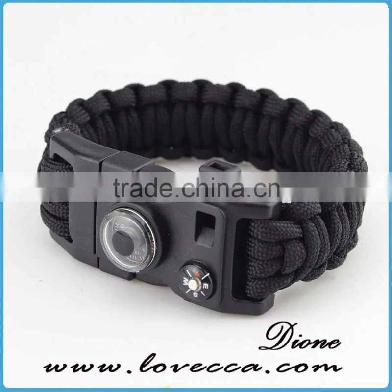 Wholesale paracord survival bracelet adjustable buckle bracelets for outdoor emergency