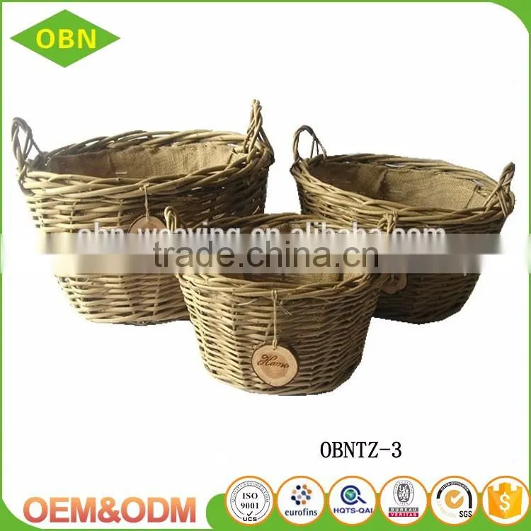 Wholesale Cheap mini Easter empty lovely pure handmade decorative wicker baskets for the flowers