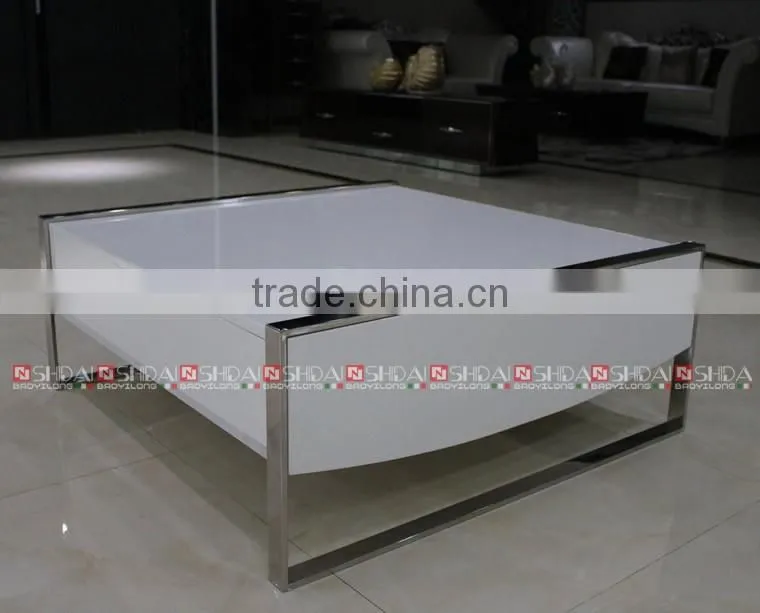 2016 High Gloss MDF Wooden Coffee Table Modern