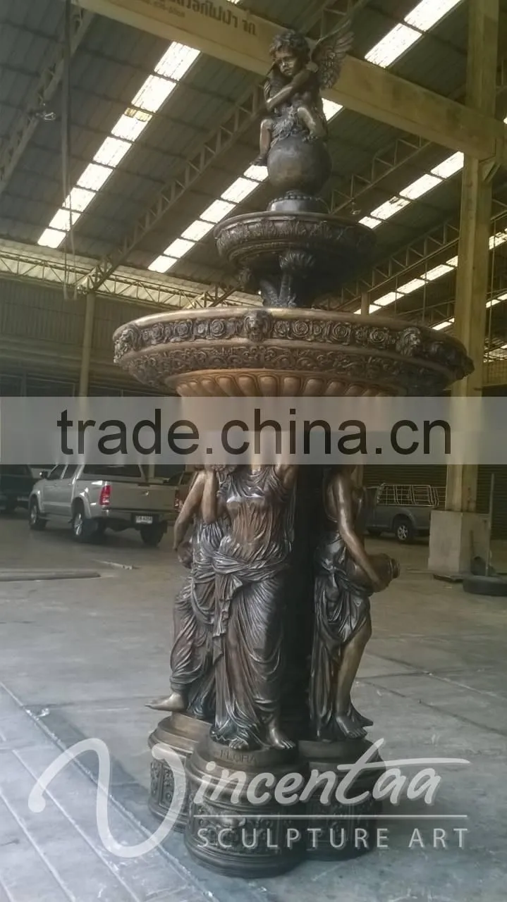 Bronze Water Fountain, Bronze Yard Water Fountain