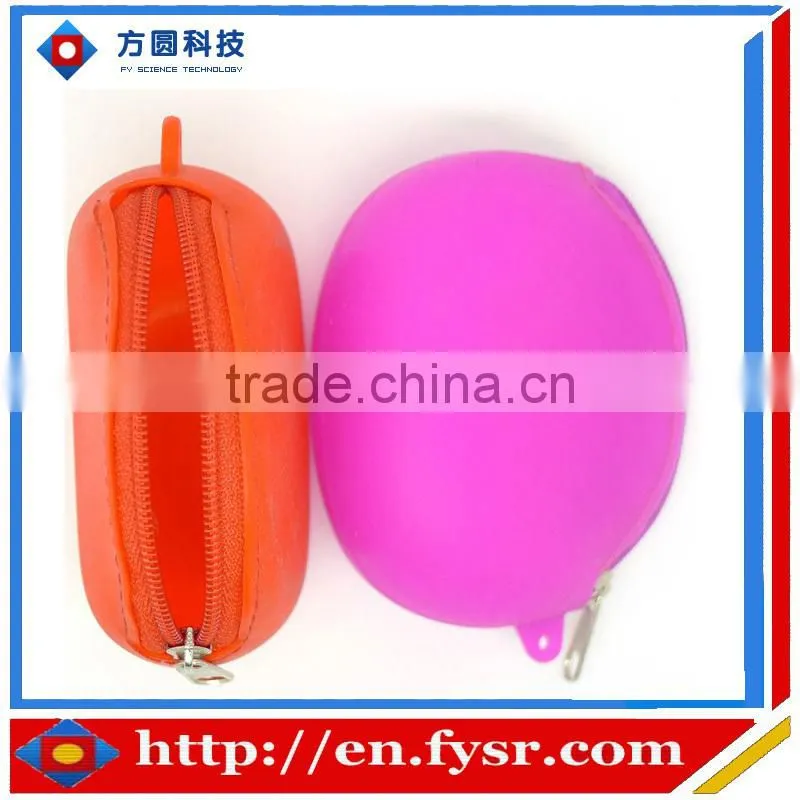 wholesale silicone coin purse with zipper/cheap coin purse