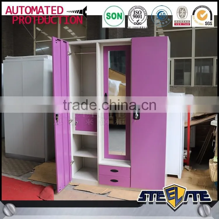 Bedroom Closet Steel Indian Dressing Clothes Designs Wardrobe Cabinet