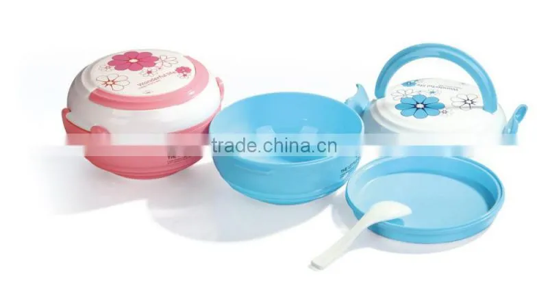 Plastic round portable single layer lunch box/Insulation boxes