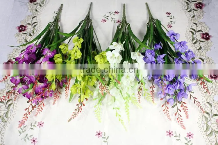 hotsell fabric gladiolus artificial gladiolus bouquet decorative flowers for landscaping
