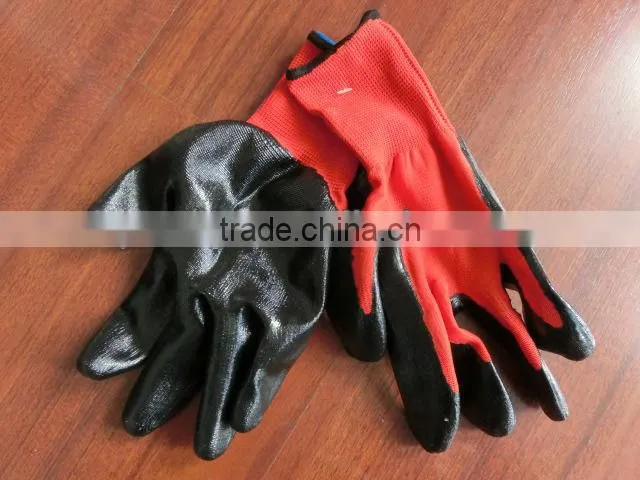 Nitrile rubber gloves