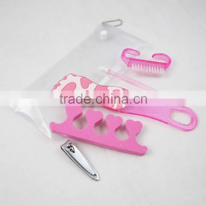 Hot-selling Transparent Pouch 5pcs Professional Pedicure Tools