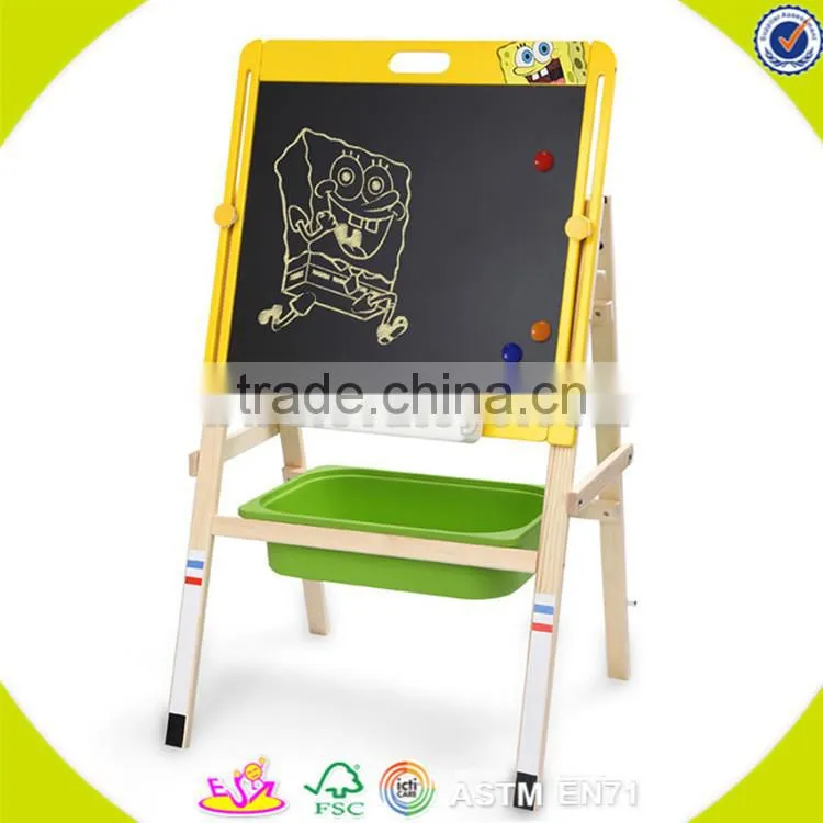 Wholesale teaching aid baby wooden drawing board useful top children wooden drawing board W12B030