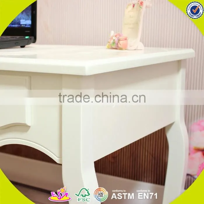 2017 New design wooden bedroom vanity furniture high quality solid wooden youth bedroom vanity furniture W08G192