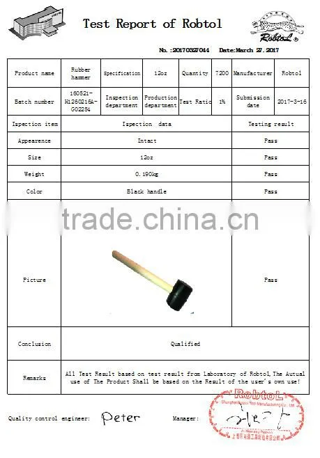 8oz Rubber Hammer Double Face Two Way Mallet Plastic Nylon Head