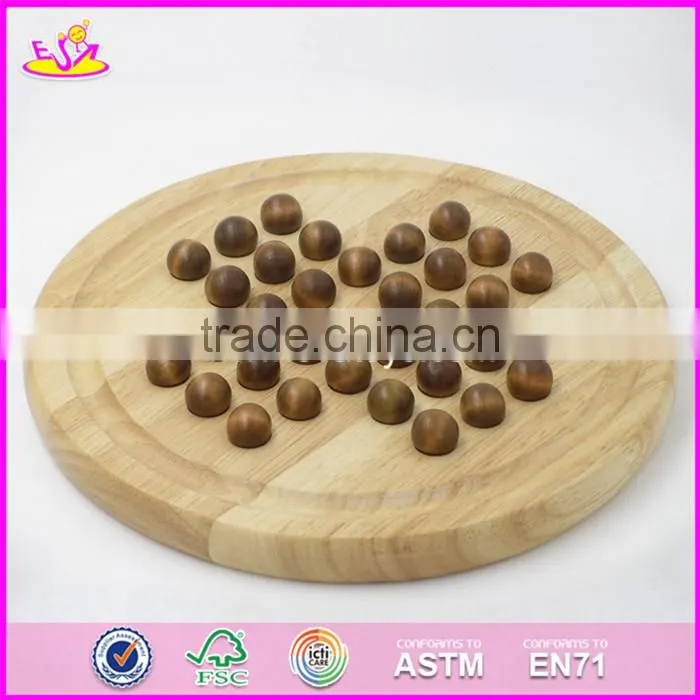 2017 New design children educational wooden chess checkers set W11A051