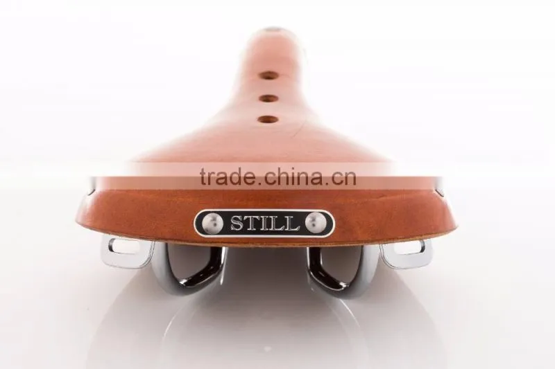 High Quality Cow Leather Bicycle Bike Saddle