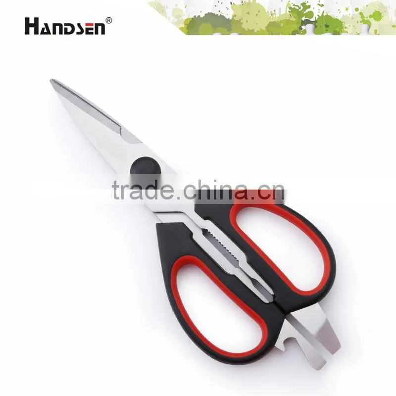 8-1/2" TPR soft grip handle durable blade kitchen use scissors