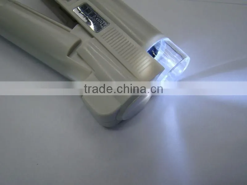new 40x 80x 100x Pocket Microscope with LED Light Source and Reading Illuminant Magnifier