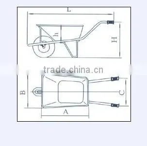 durable WB6200 garden wheel barrow construction wheel barrow