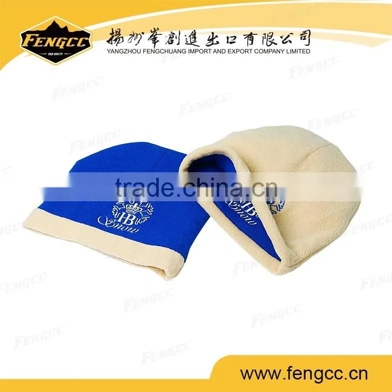 reversible wear winter snow footballteam sport beanie sport hat polar fleece headwear