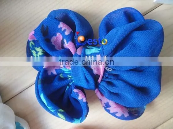 CF1104 Antique ribbon chiffon fabric bow tie for accesssories