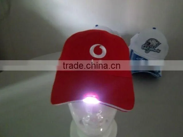 6 panels LED caps with 3pcs of leds with EMB logo