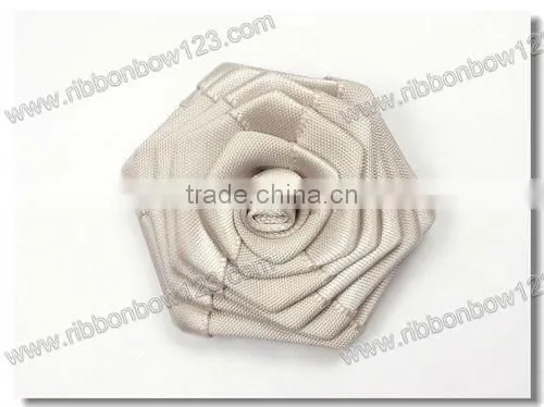 2" purple organza flower ribbon roses