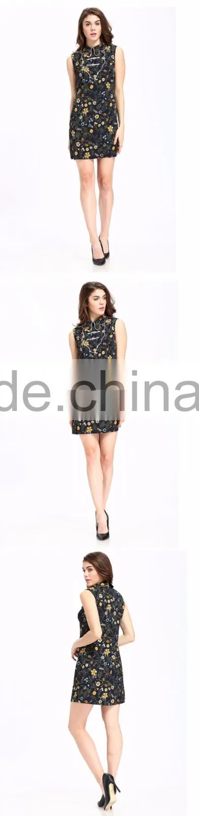 Digital Print Woman Casual One Piece In Floral Cloth Printed Dress